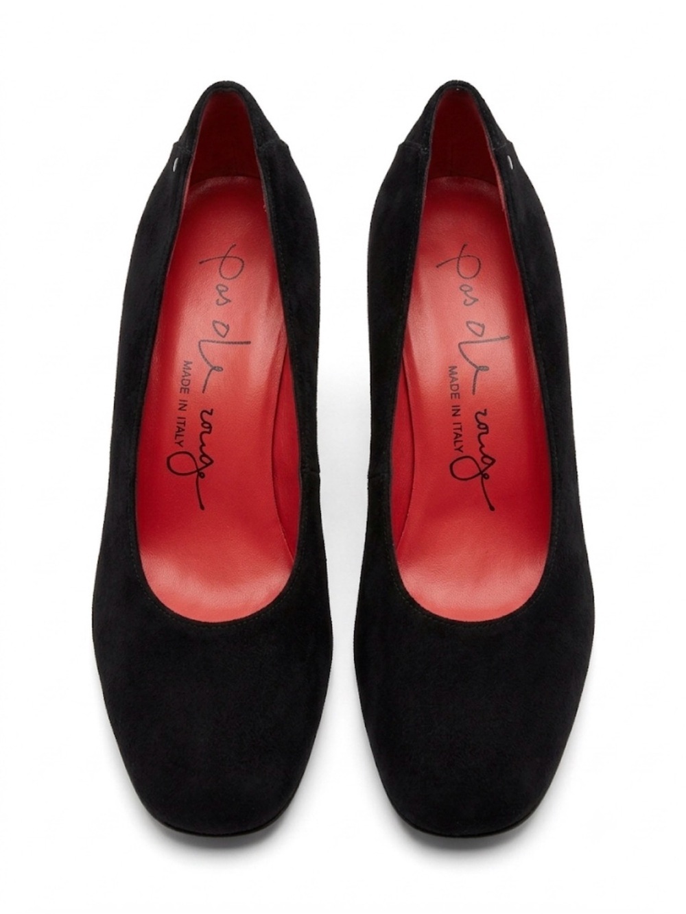 Pas de Rouge Black Suede Pumps IT 40.5 US 9.5 Made in Italy